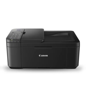 Canon E4570 All-in-One Wi-Fi Ink Efficient Colour Printer with FAX/ADF/Duplex Printing (Black)- Smart Speaker Compatible, Standard