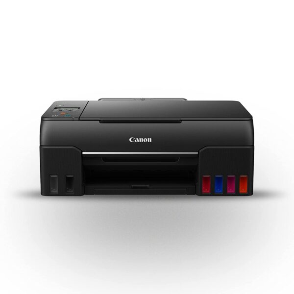 Canon PIXMA G670 All-in-One 6-Colour Inktank Wi-Fi Photo Printer, Black, Standard Print, Scan, Copy
ISO standard print speed (A4): up to 3.9 images per minute black / colour
Wireless, Wireless PictBridge, Mopria, AirPrint, Direct Wireless
Recommended monthly print volume (10.2 x 15.2cm (4R) photos)): 50 to 250 prints - Image 3