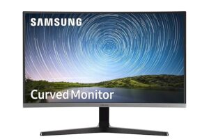 Samsung 27-inch(68.5cm) FHD, 1800R Curved 1,920 x 1,080 Monitor, VA Panel, Slim Design, AMD FreeSync, Flicker Free, HDMI, Audio Ports (LC27R500FHWXXL, Dark Blue Gray)